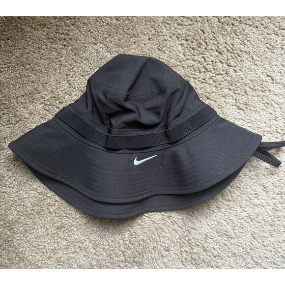 NWT Nike Unisex Dri-FIT Bucket Hat Black Hats Cap Size M/L - Picture 4 of 8